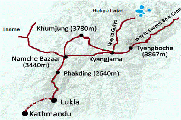 Everest View Trek Map