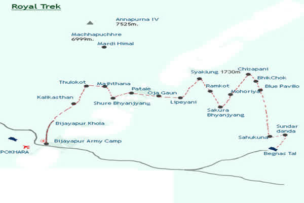 The royal trek Map